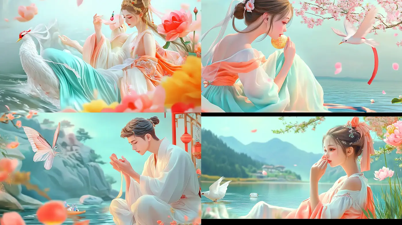 Ethereal Pastel Elegance: A Dreamlike Symphony of Serenity - Midjourney sref style