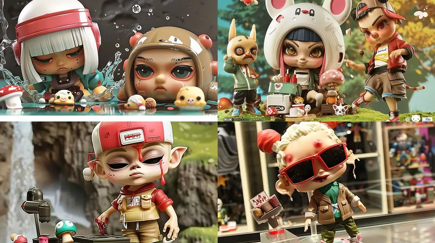Enchanting Toybox Diaries: A Journey of Stylized Figurines in a Whimsical World - Midjourney sref style