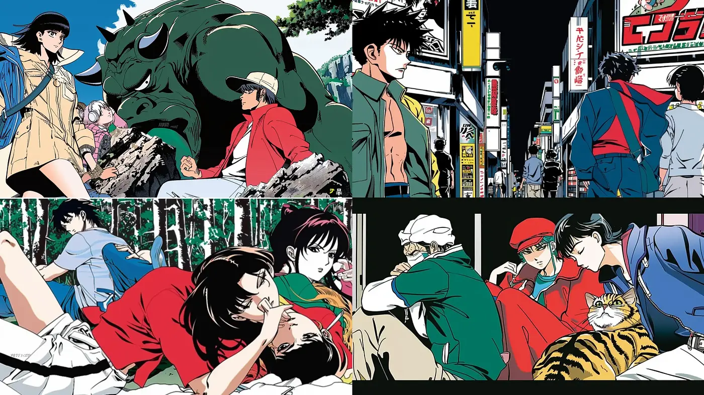 Vibrant Contemporary Anime-Inspired Visions - Midjourney sref style