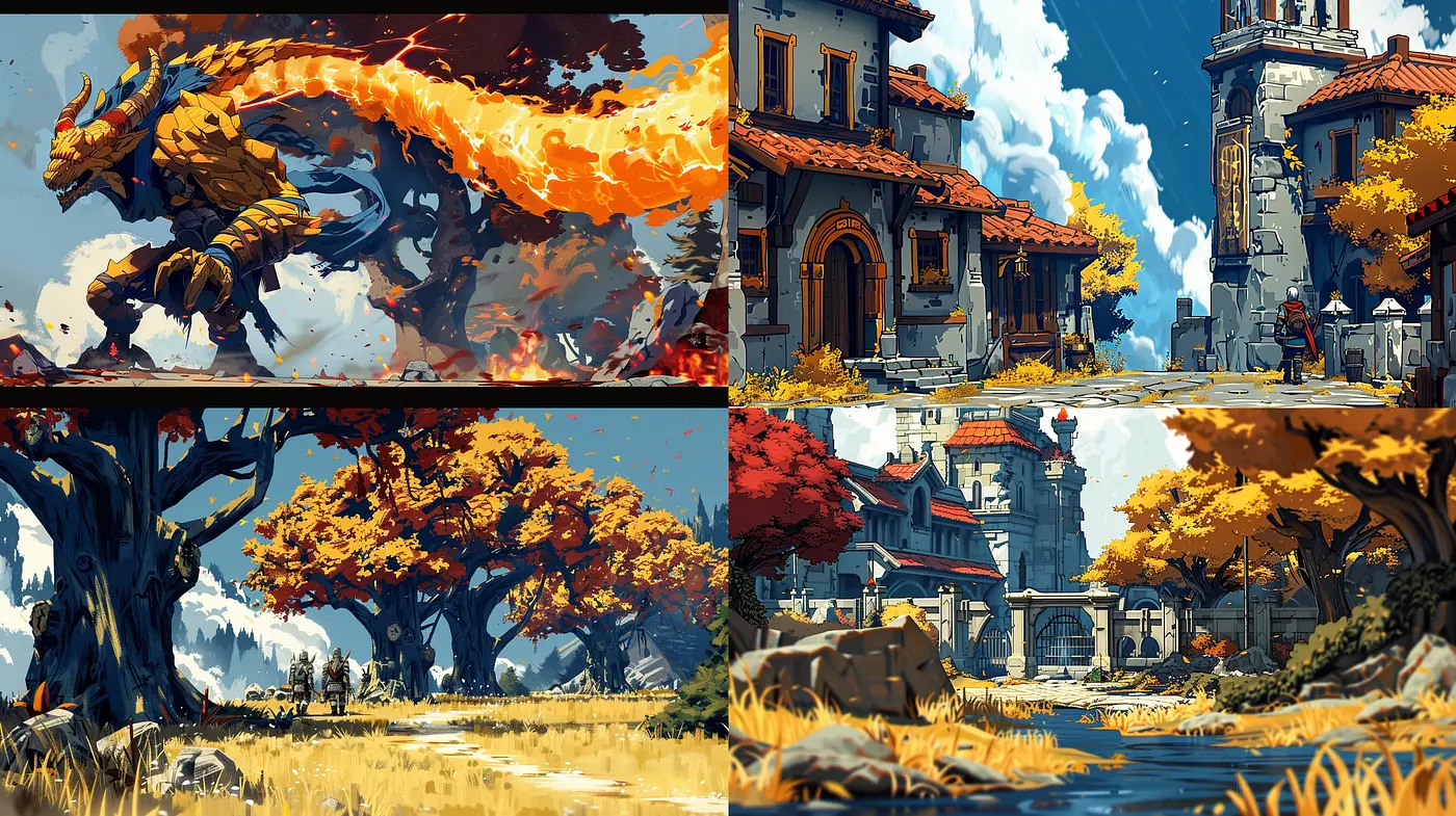 Fiery Chromatic Essence with Subdued Overtones and Graphic Novel Contours - Midjourney sref style