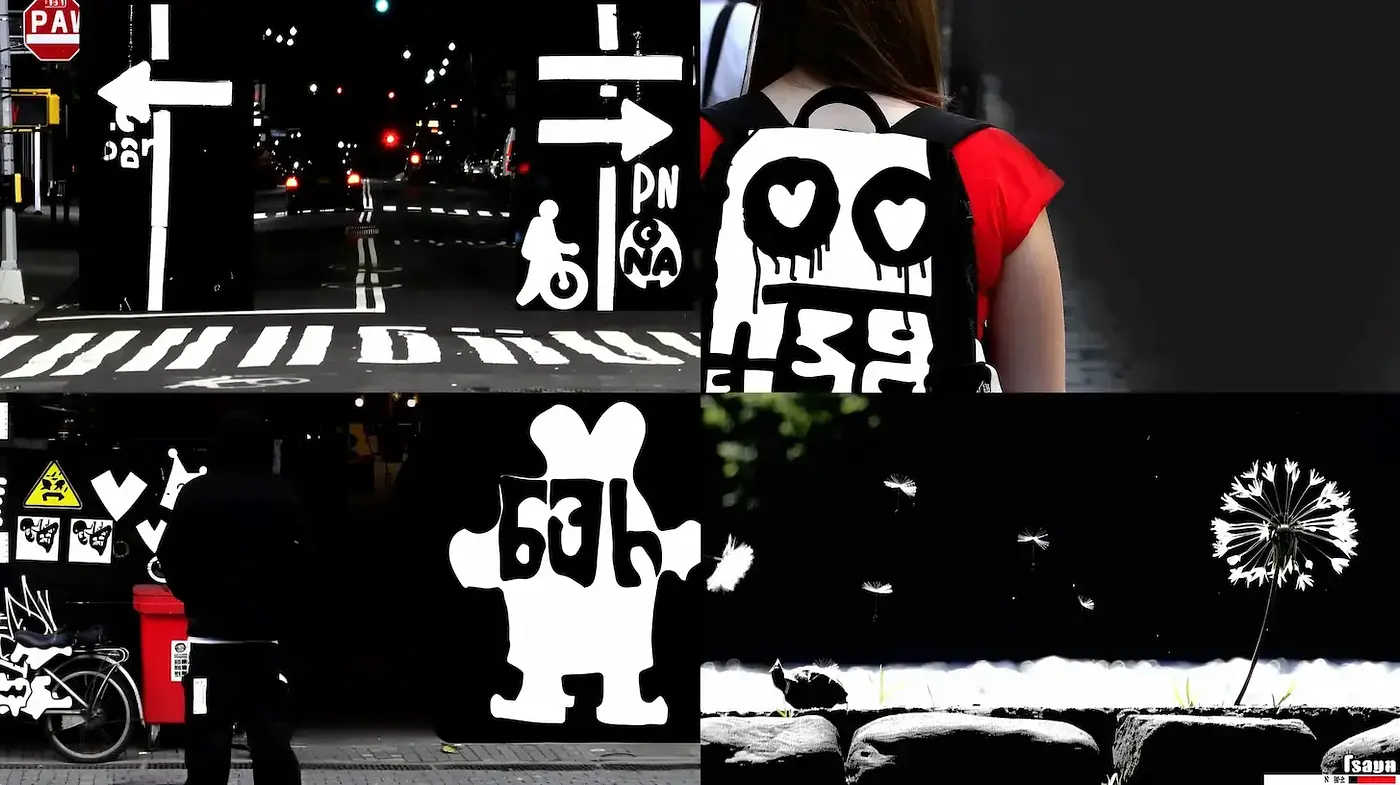 Dynamic Urban Aesthetics with Monochromatic Elements - Midjourney sref style