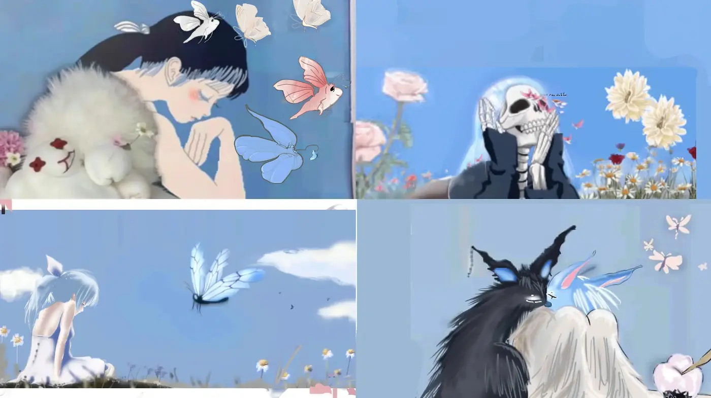 Ethereal Anime-Inspired Fantasia with Pastel Tones and Floral Motifs - Midjourney sref style