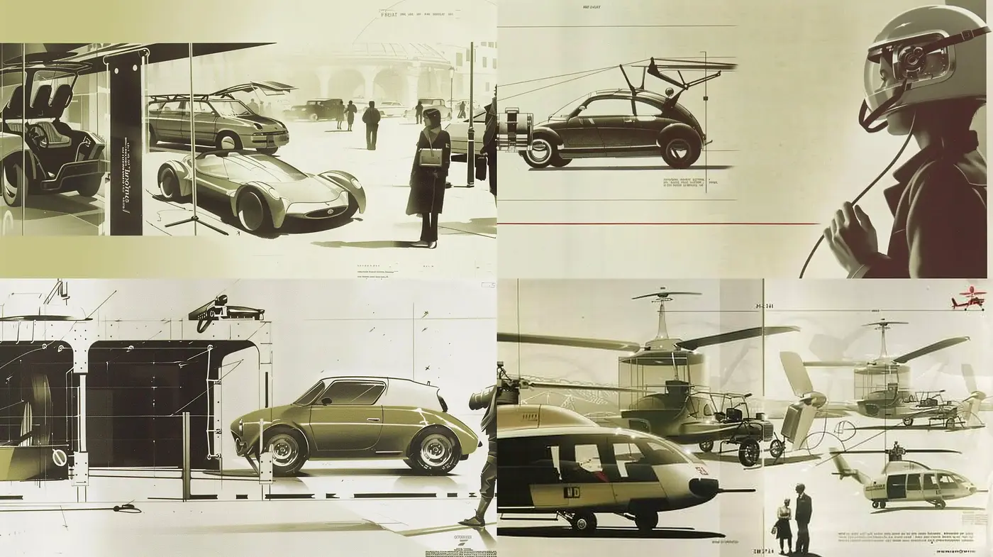 Retro-Futuristic Visions of Mechanical Evolution - Midjourney sref style