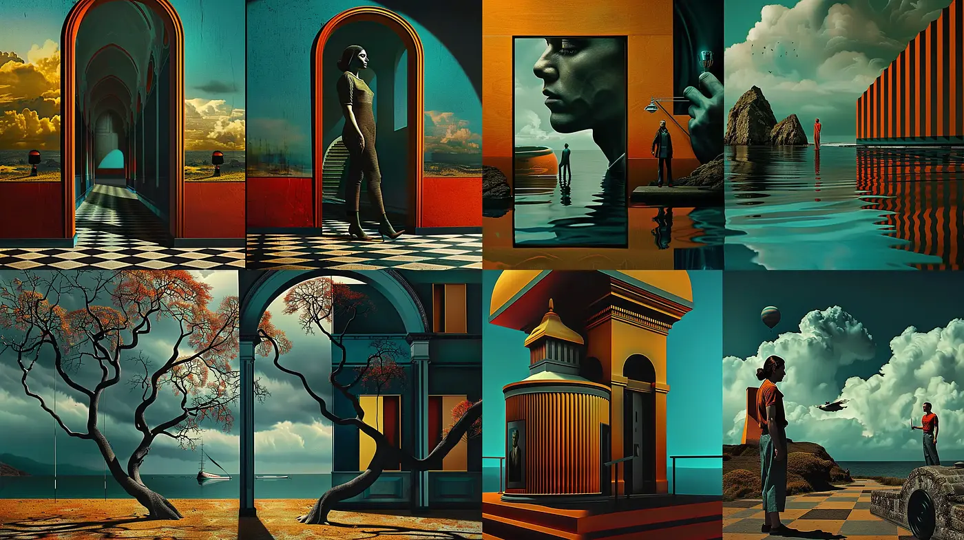 Surreal Tranquility: A Homage to Retro-Futuristic Escapism - Midjourney sref style