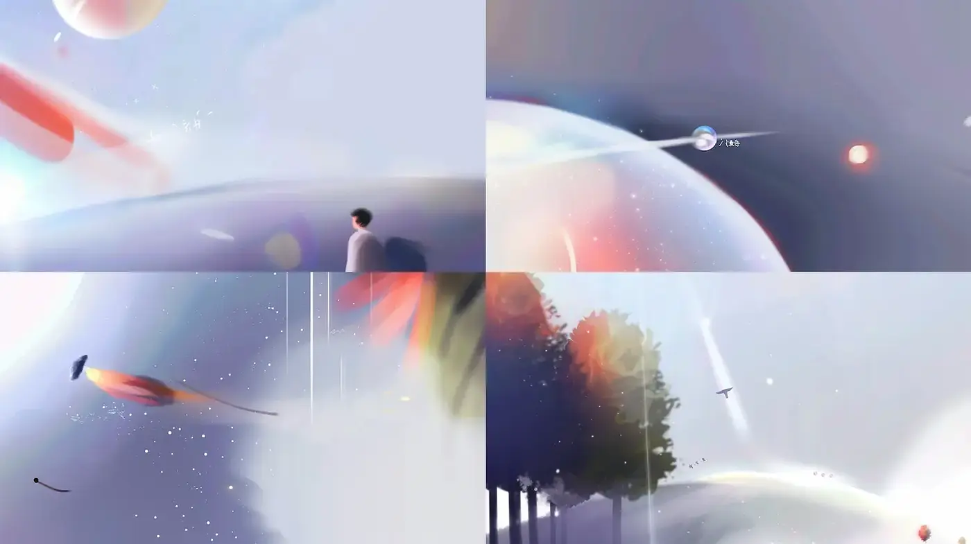 Dreamy cosmic landscapes with ethereal qualities - Midjourney sref style