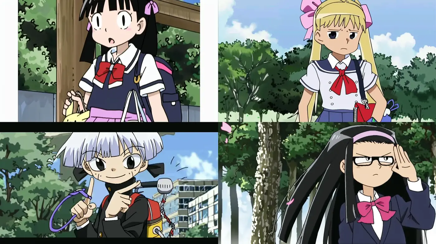 Eclectic Anime Fusion with a Youthful Urban Backdrop - Midjourney sref style