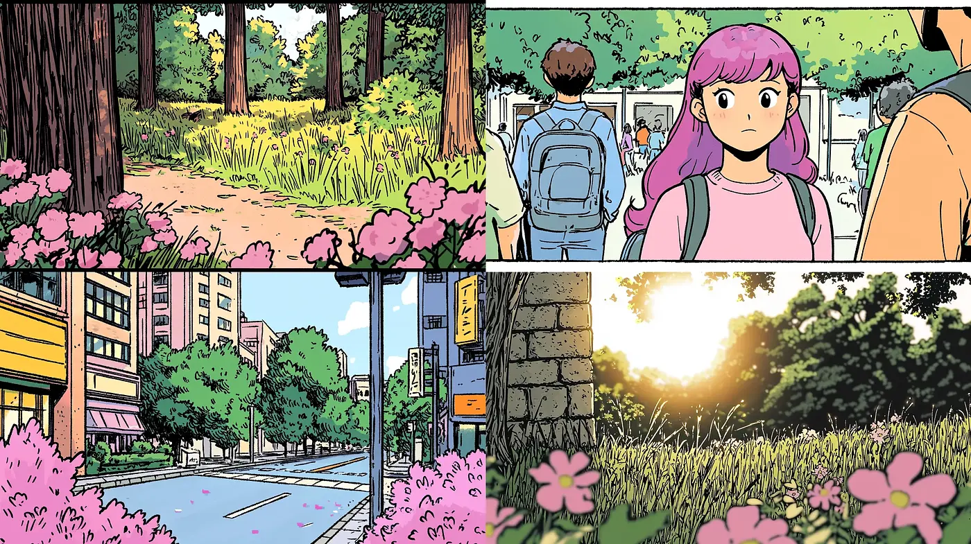 Consistent Nostalgic Charm of Pastel-Hued Anime Dreamscape - Midjourney sref style