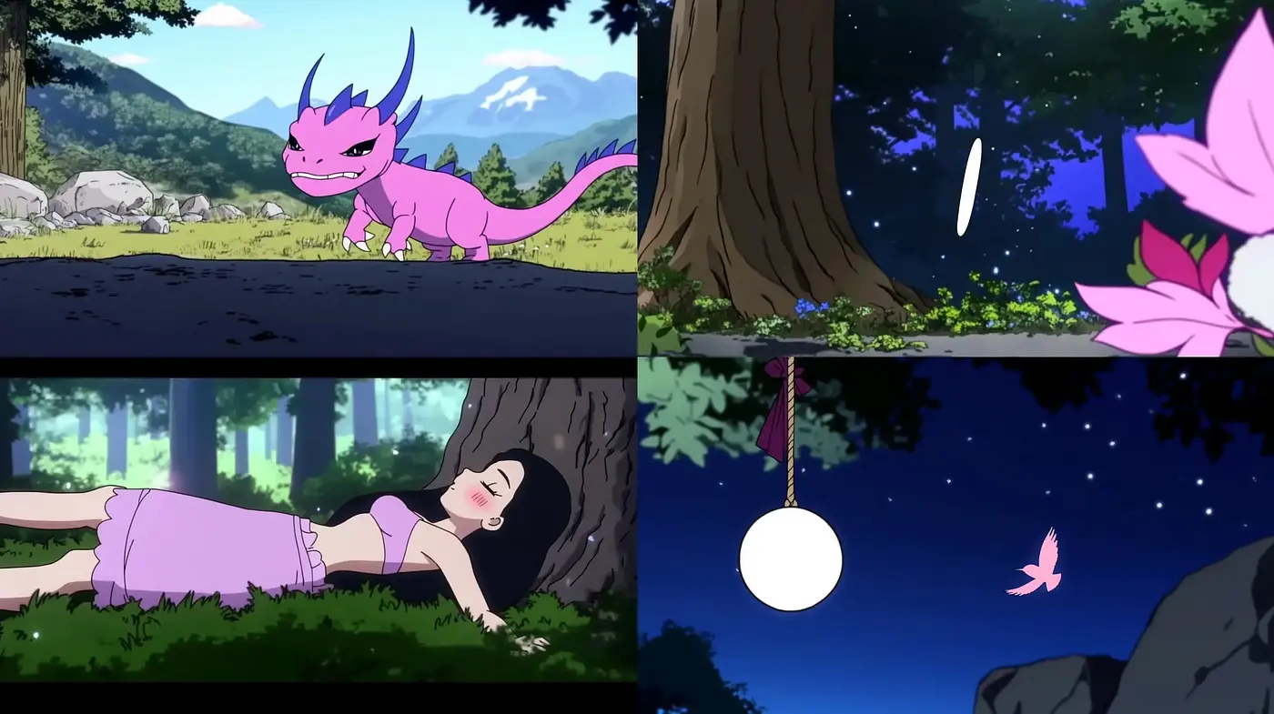 Serene and Whimsical Anime-Inspired Dreamscape - Midjourney sref style