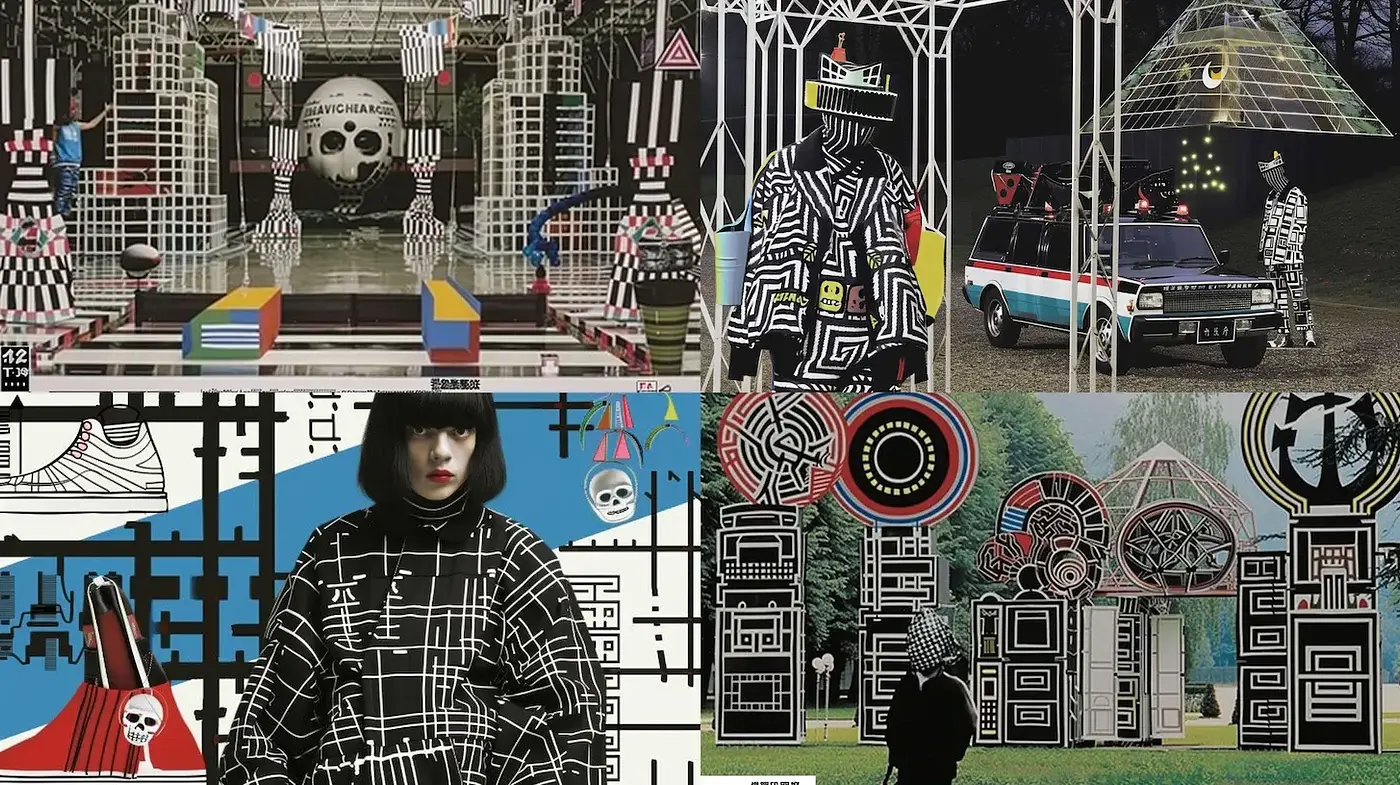 Dynamic and geometric avant-garde composition with a modern twist - Midjourney sref style