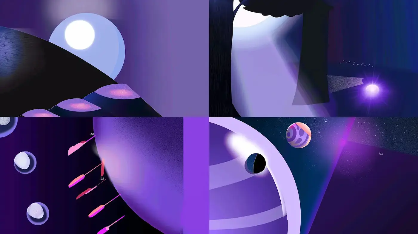Futuristic Dreamscape with a Surreal Vibe and Cosmic Elements - Midjourney sref style