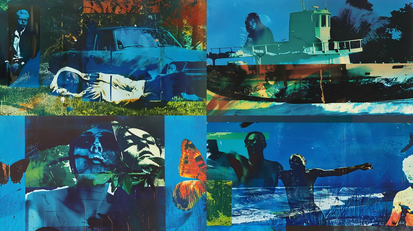 Dichromatic Dreamscape: An Exploration of Textural Contrasts and Expressionist Influences - Midjourney sref style