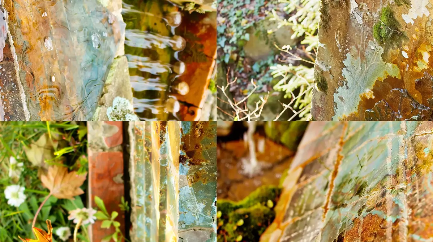 Enigmatic Fusion of Nature and Texture in Abstract Expressionism - Midjourney sref style