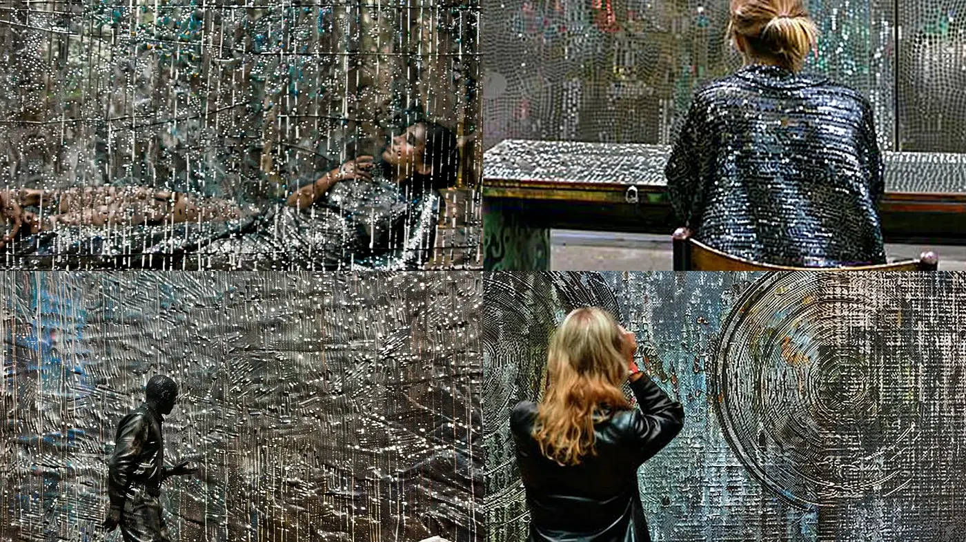 Abstract Textural Symphony in Earth Tones - Midjourney sref style