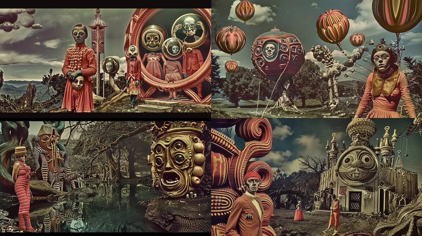 Surreal Dreamscape in Sepia Tones - Midjourney sref style