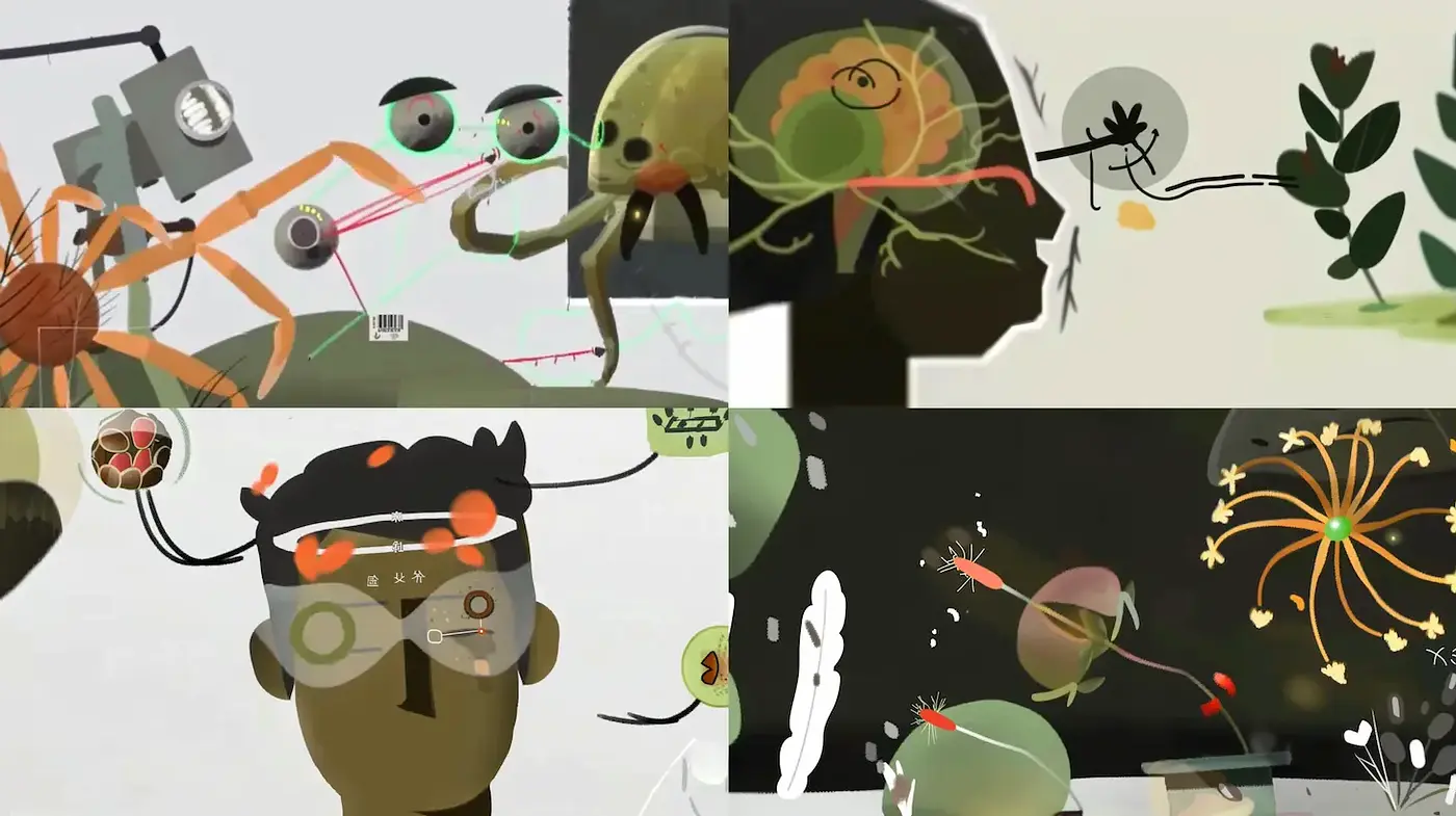 Playful and Surreal Digital Illustrations with a Whimsical Touch - Midjourney sref style