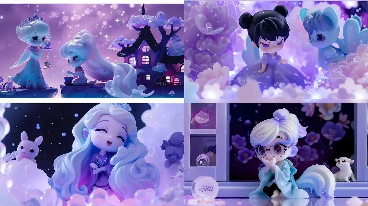Whimsical, pastel-infused fantasy style with a dreamy atmosphere - Midjourney sref style