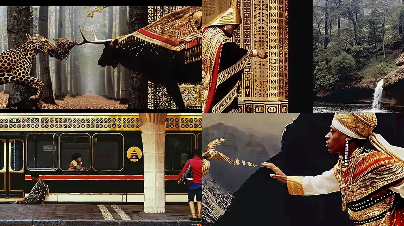 Culturally Rich and Texturally Intricate Visual Style with Natural Elements - Midjourney sref style