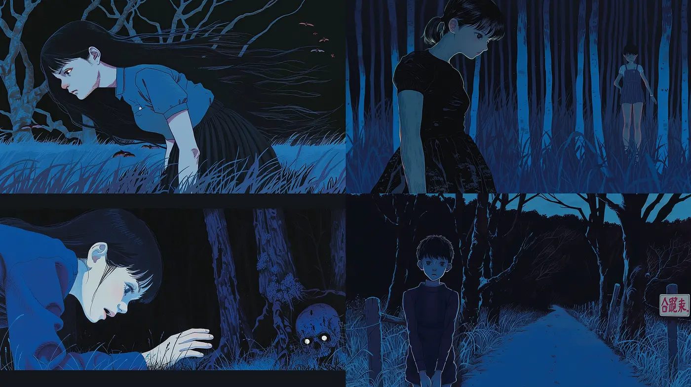 Nocturnal Serenity: A Unified Vision Through Blues and Shadows - Midjourney sref style