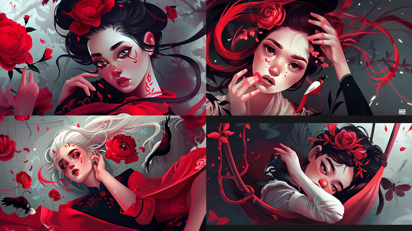 Rosy Whispers of Ethereal Elegance - Midjourney sref style
