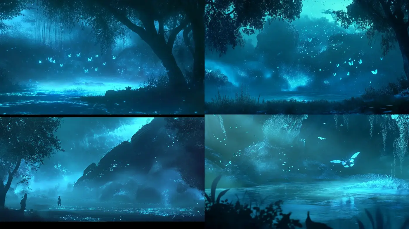 Ethereal Nocturnes of a Mystical Midnight World - Midjourney sref style
