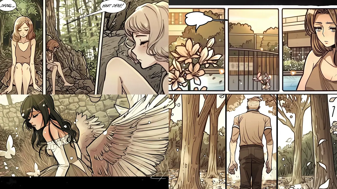 Serene Manga-Inspired Illustrative Harmony - Midjourney sref style