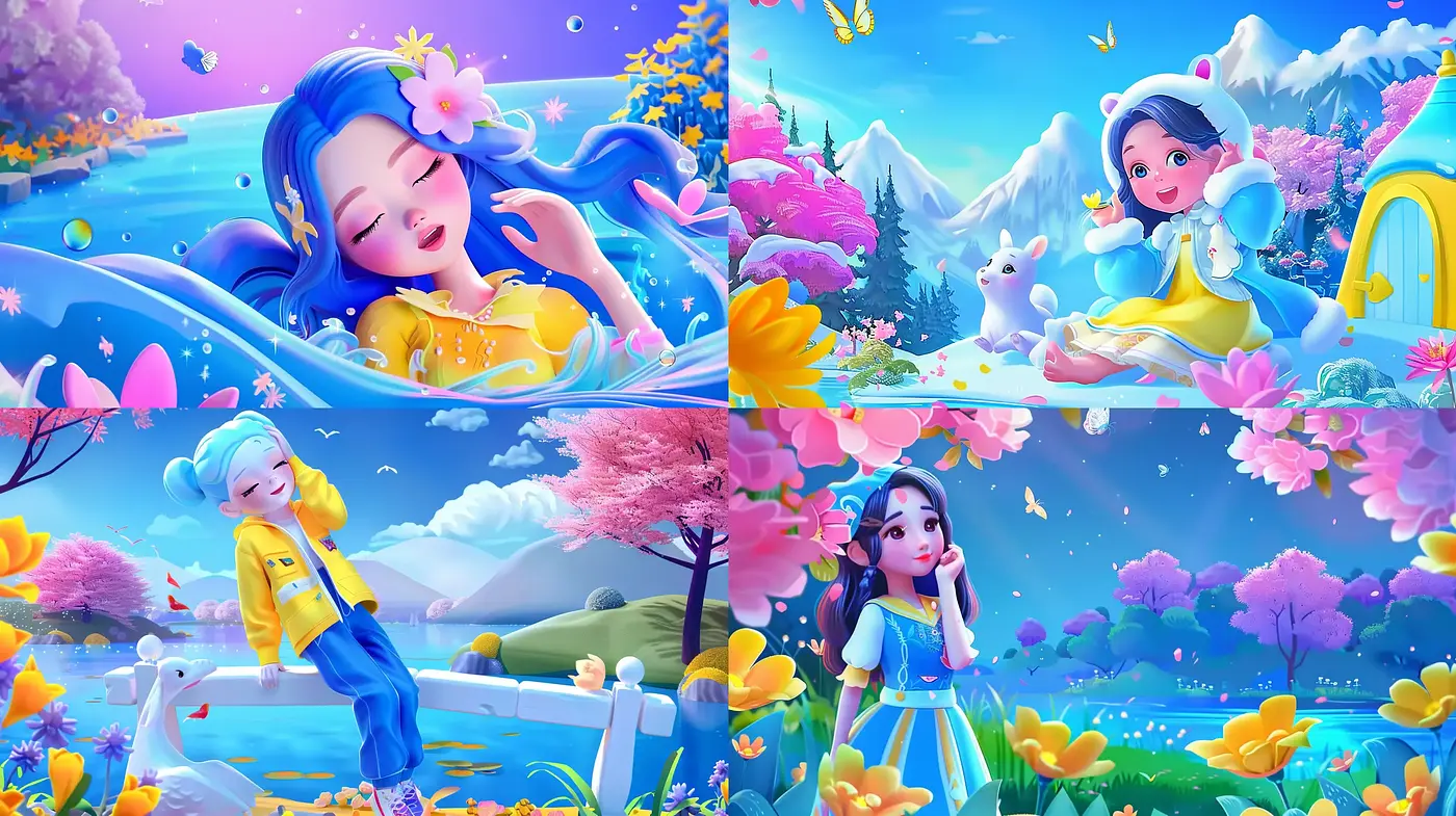 Dreamlike Serenity in Pastel Enchantment - Midjourney sref style