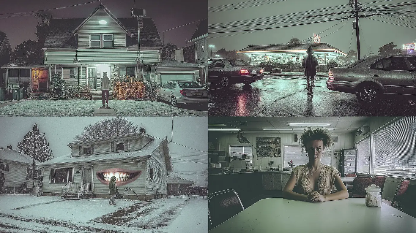 Moody and atmospheric scenes with a nostalgic touch - Midjourney sref style
