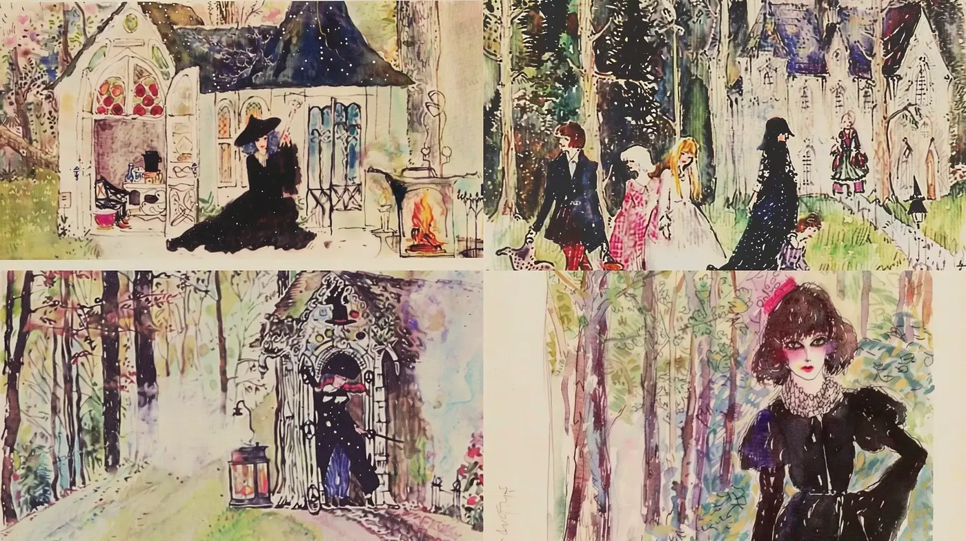 Whimsical Brushwork in a Storybook Setting - Midjourney sref style