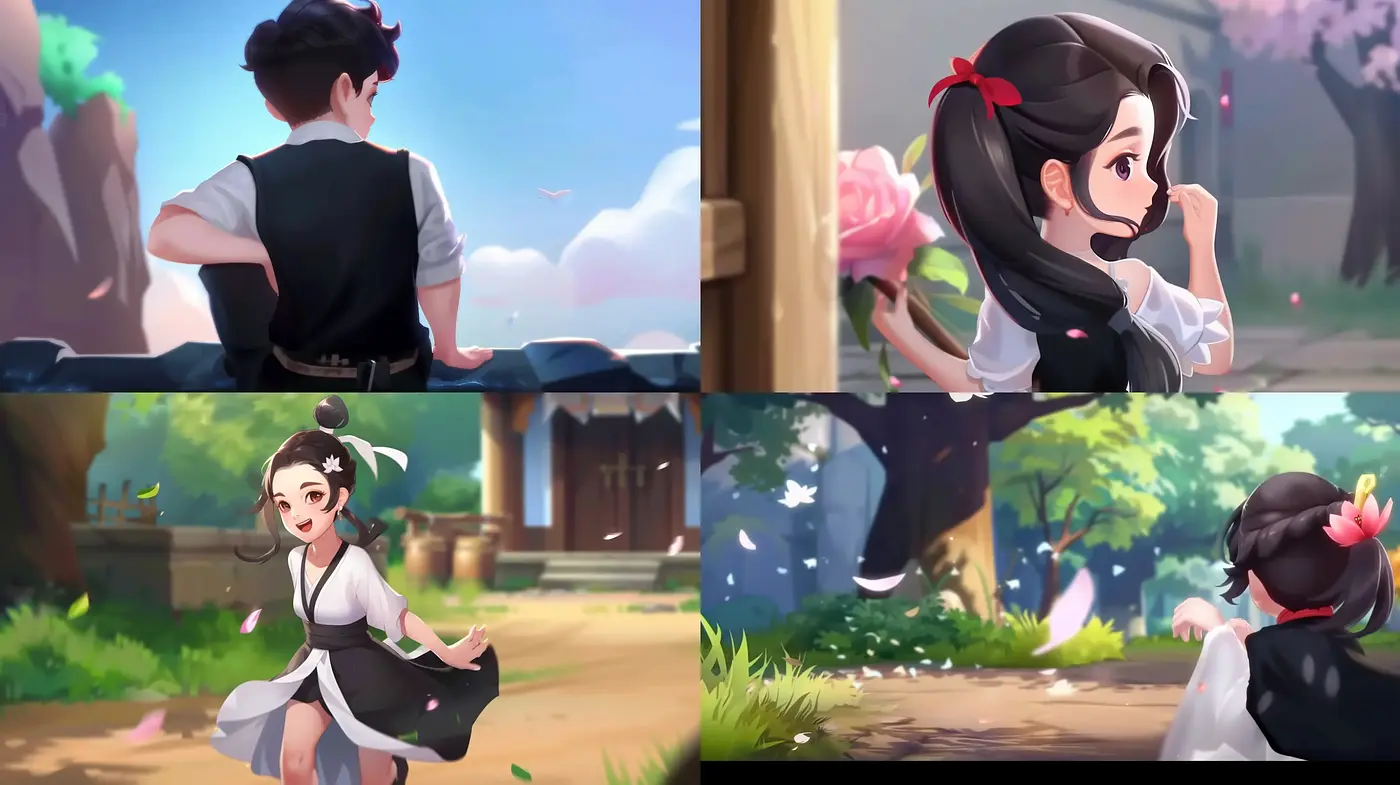 Tranquil Reverie in Soft Pastel: A Consistent Anime-Inspired Tableau - Midjourney sref style