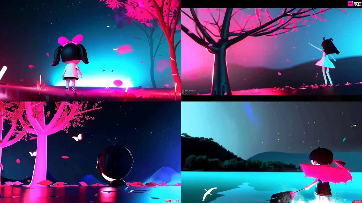 Ethereal Nocturne with Vivid Contrasts and Cinematic Storytelling - Midjourney sref style