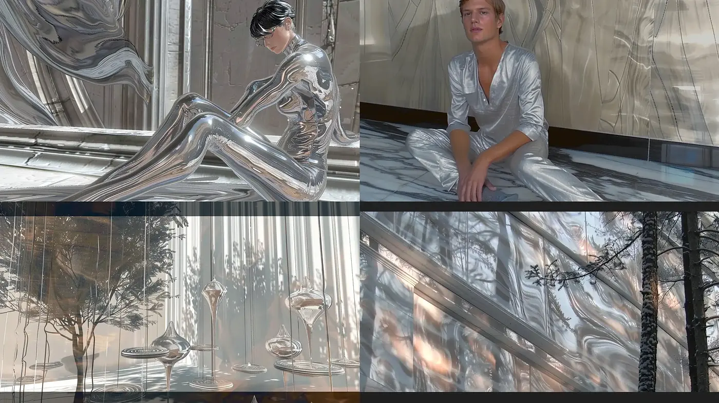Ethereal Luminosity in Monochromatic Environments - Midjourney sref style