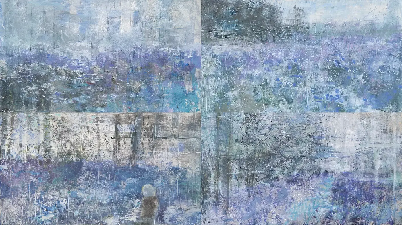 Serene Landscape with Ethereal Ambience and Impressionistic Textures - Midjourney sref style