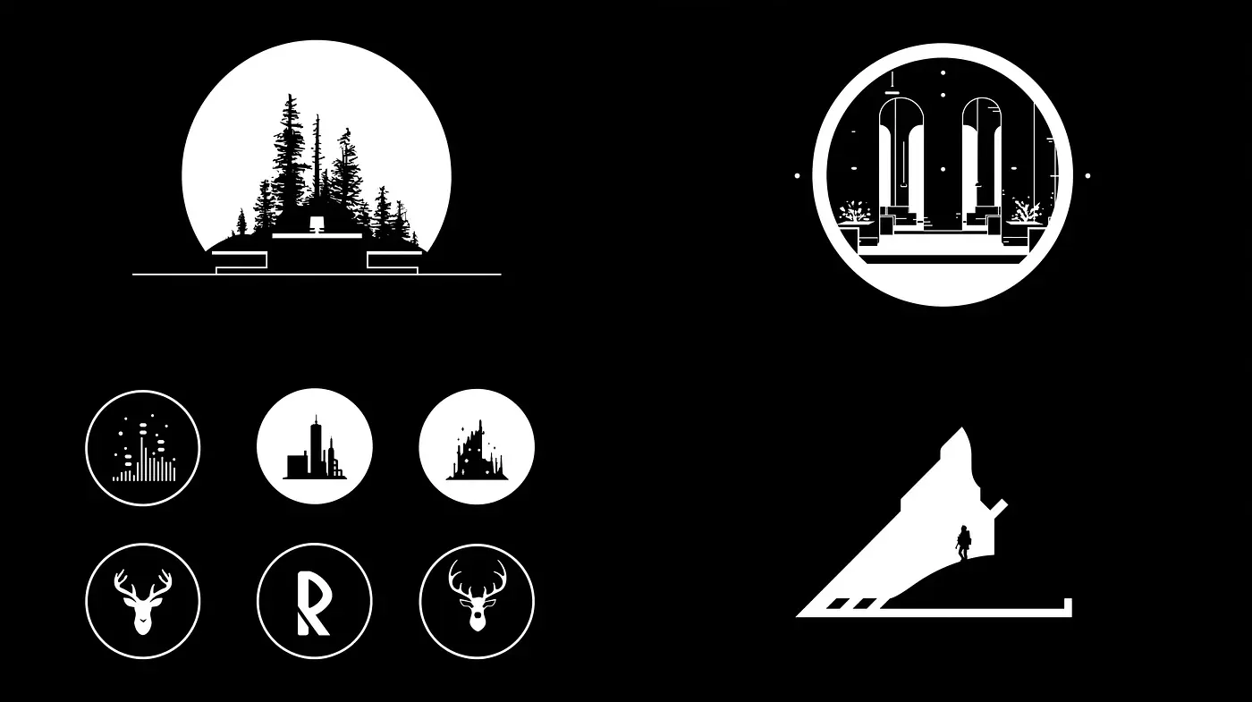 Minimalist Design with Nature and Urban Elements - Midjourney sref style