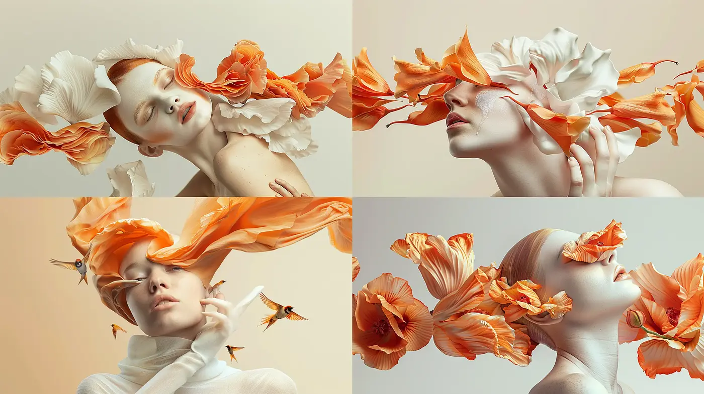 Ethereal Floral Elegance: A Study in Pastel Surrealism - Midjourney sref style
