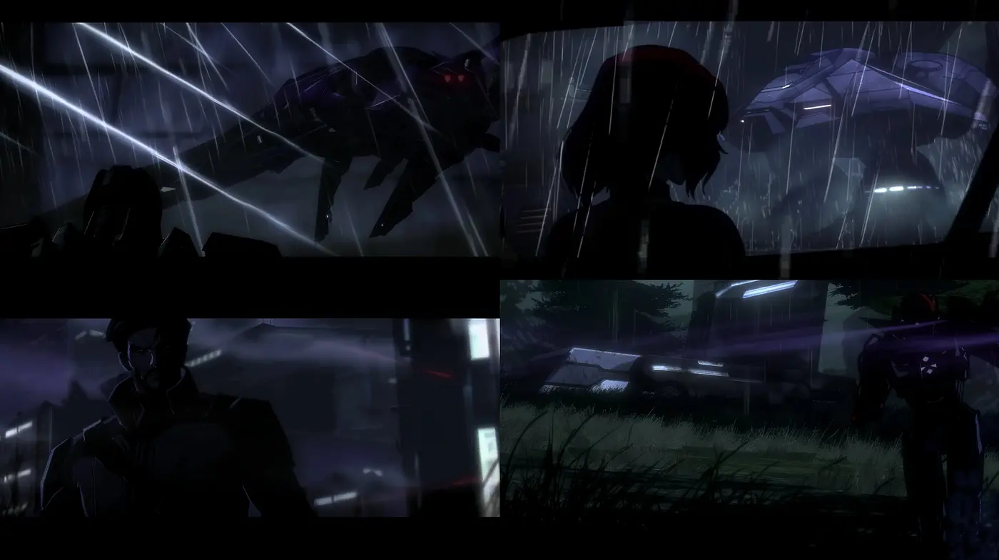 Nocturnal Cybernetic Symphony: A Homage to Cyberpunk Aesthetics and Animated Noir - Midjourney sref style