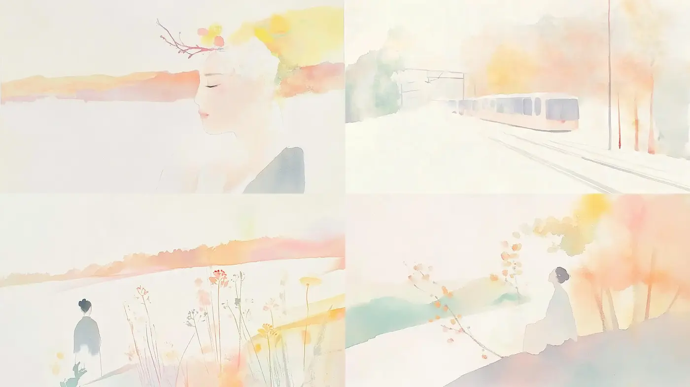 Ethereal Watercolor Dreamscape Series - Midjourney sref style