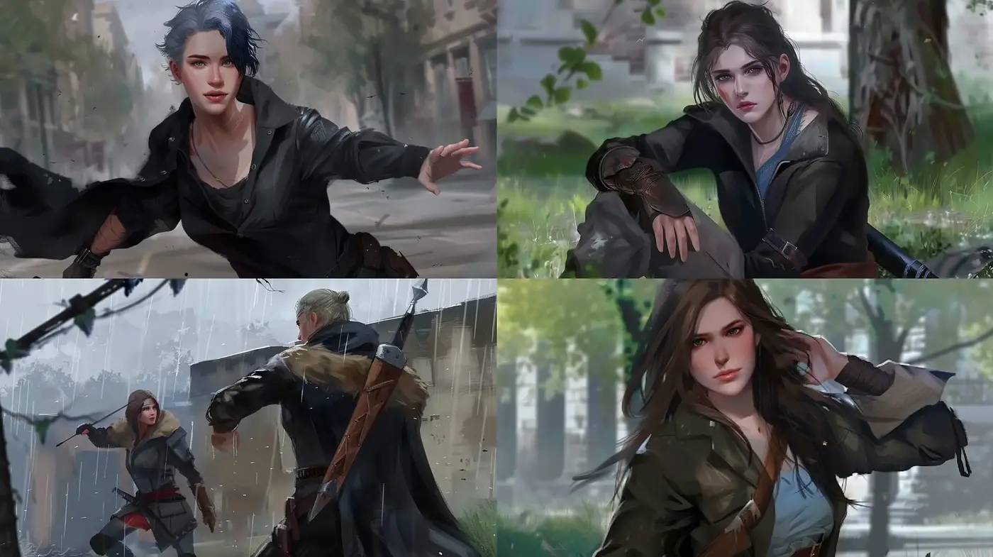Consistent Fantasy Realism with Dynamic Brushwork - Midjourney sref style