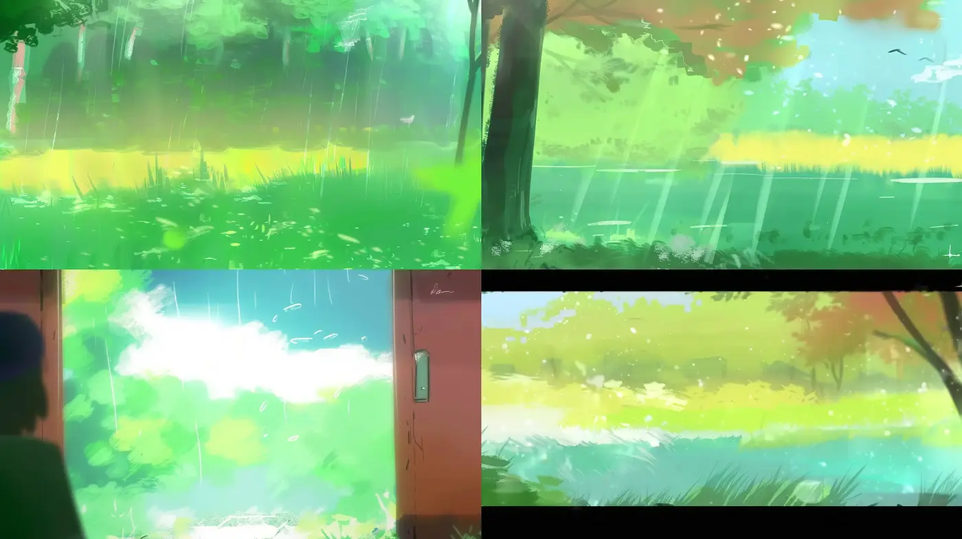 Ethereal Brushwork in Lush Pastoral Scenes - Midjourney sref style