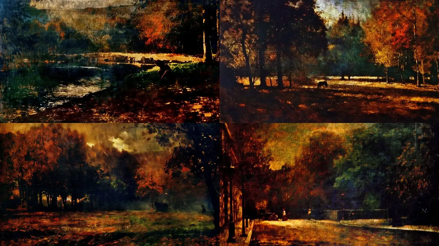Ethereal Twilight Hues in Textured Landscape Impressions - Midjourney sref style