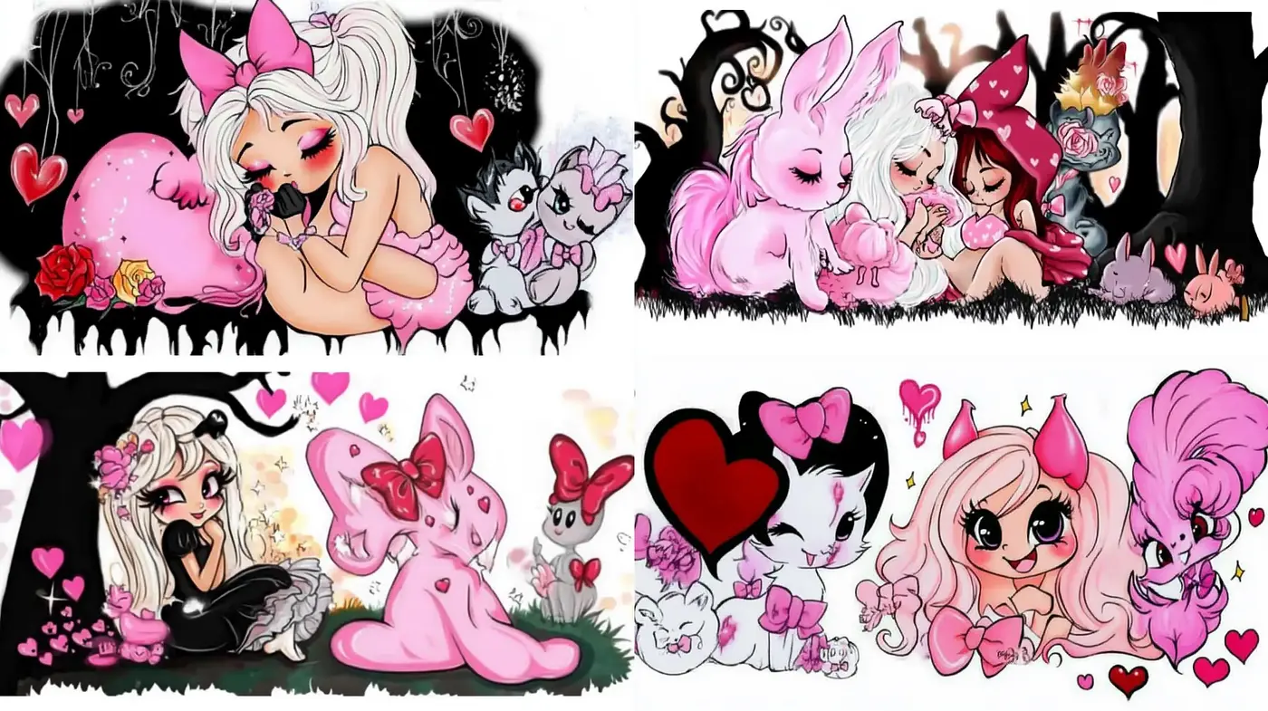 Candy-Hued Fantasy with a Whimsical Cartoon Twist - Midjourney sref style