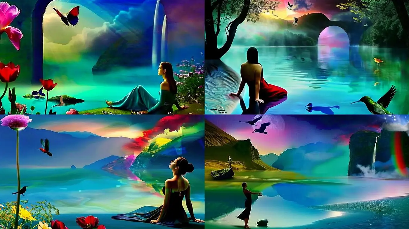 Ethereal Nature and Mindfulness Dreamscape - Midjourney sref style