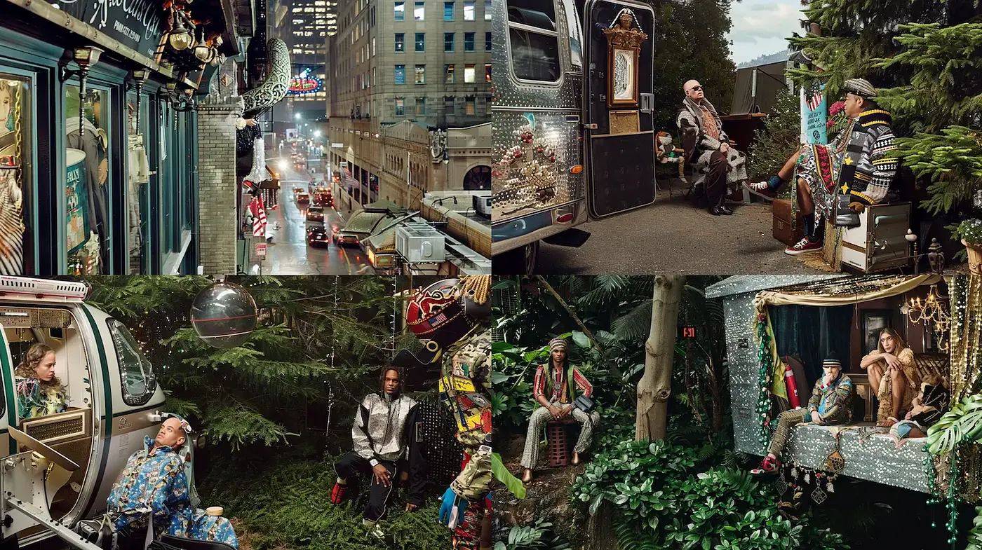 Visually Rich and Eclectic Urban Dreamscapes with a Nostalgic Touch - Midjourney sref style