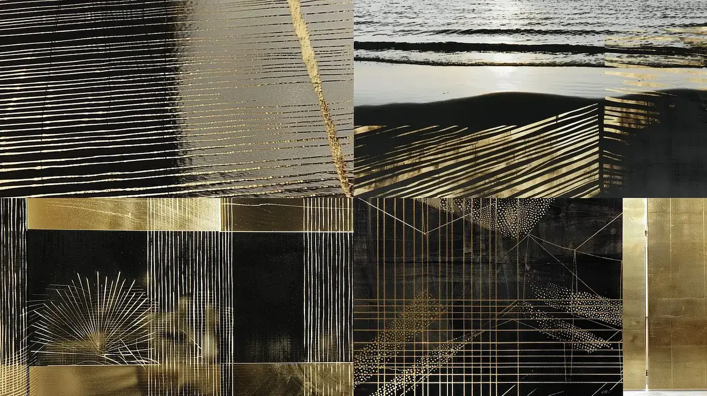 Elegant interplay of light and texture with a modern abstract aesthetic - Midjourney sref style