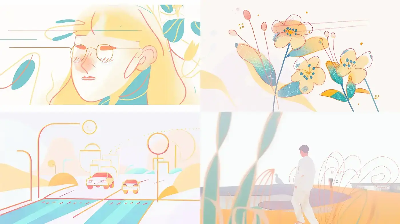 Soft and Ethereal Visual Language with Whimsical Elements - Midjourney sref style
