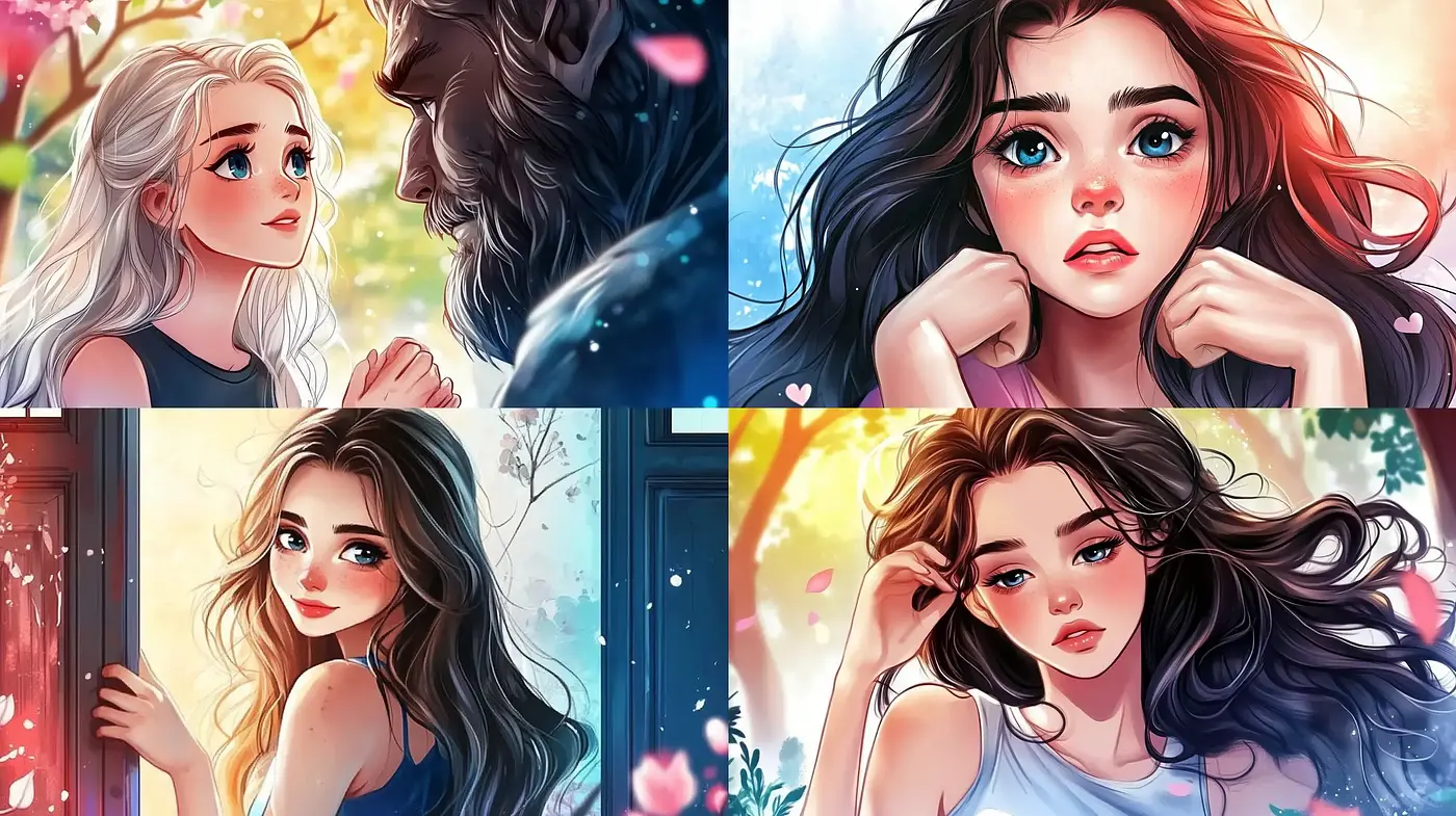 Enchanting Radiance: A Synergy of Luminous Hues and Whimsical Expressions - Midjourney sref style