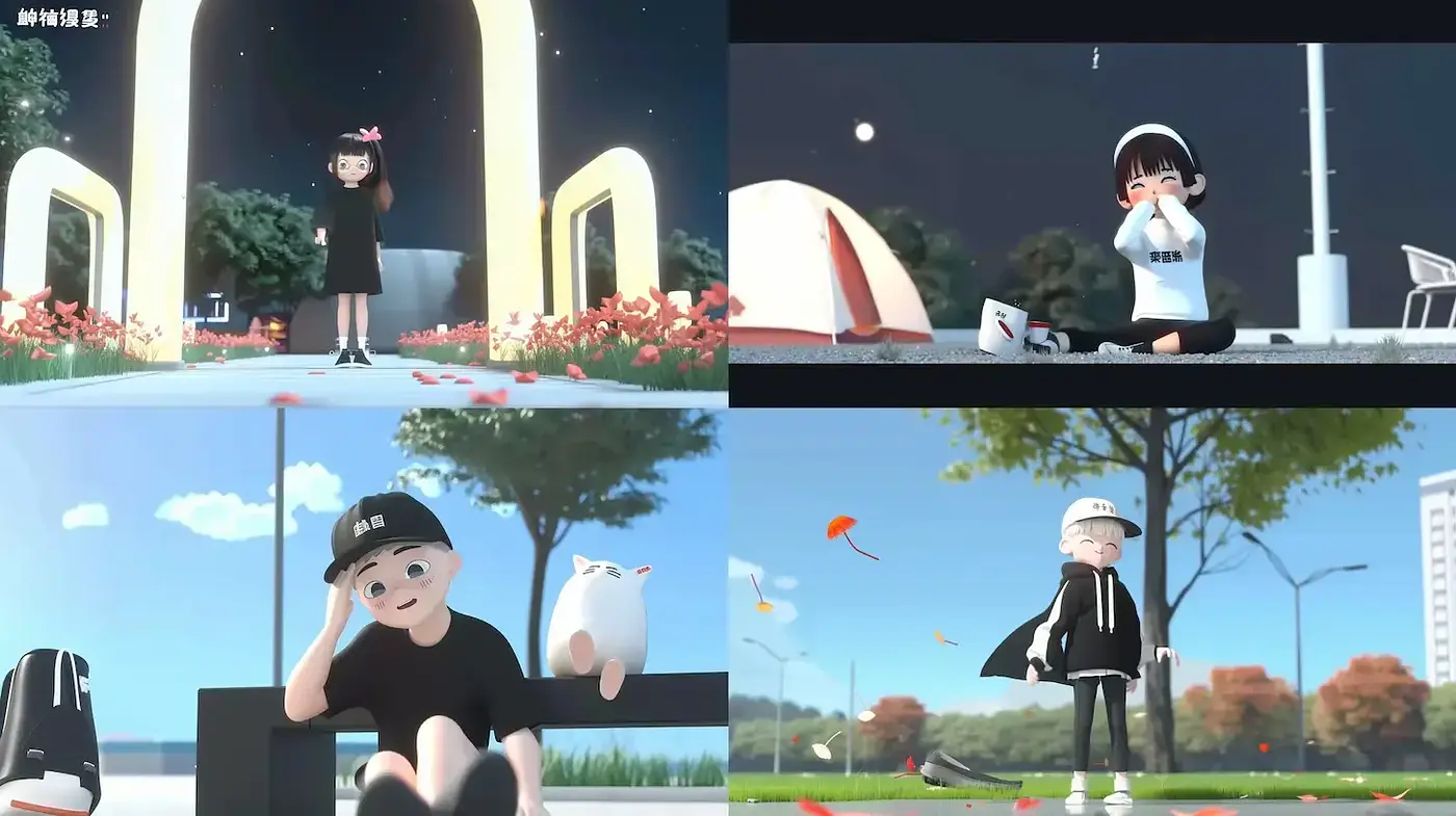 Playful and vibrant animated style with a modern aesthetic - Midjourney sref style