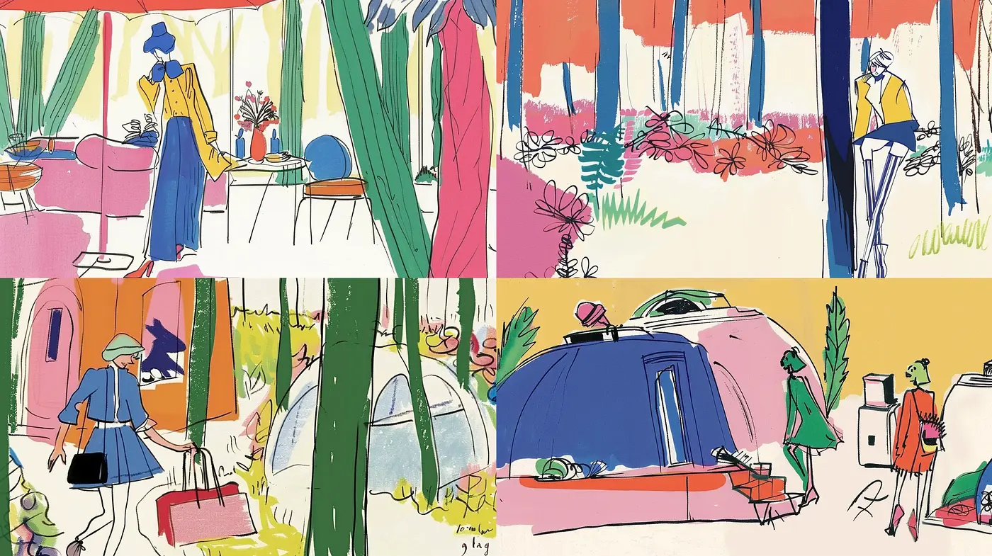 Whimsical Sketchbook Narratives with a Retro Comic Aesthetic - Midjourney sref style