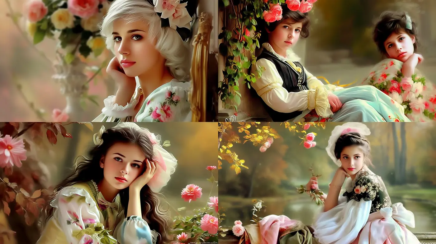 Ethereal Blossom Euphoria: A Floral Fusion of Dreamlike Serenity - Midjourney sref style