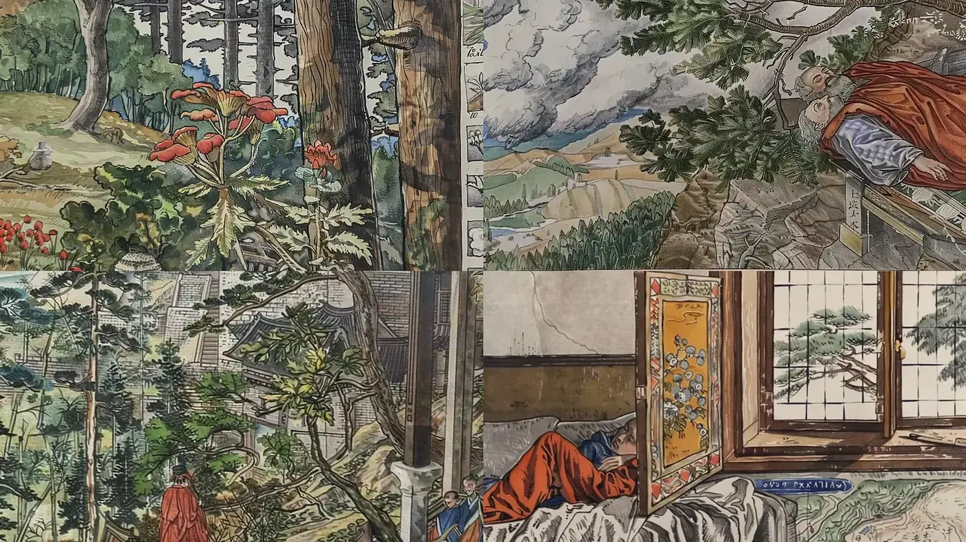 Whimsical Nature Scenes with Intricate Detail and Soft Textures - Midjourney sref style