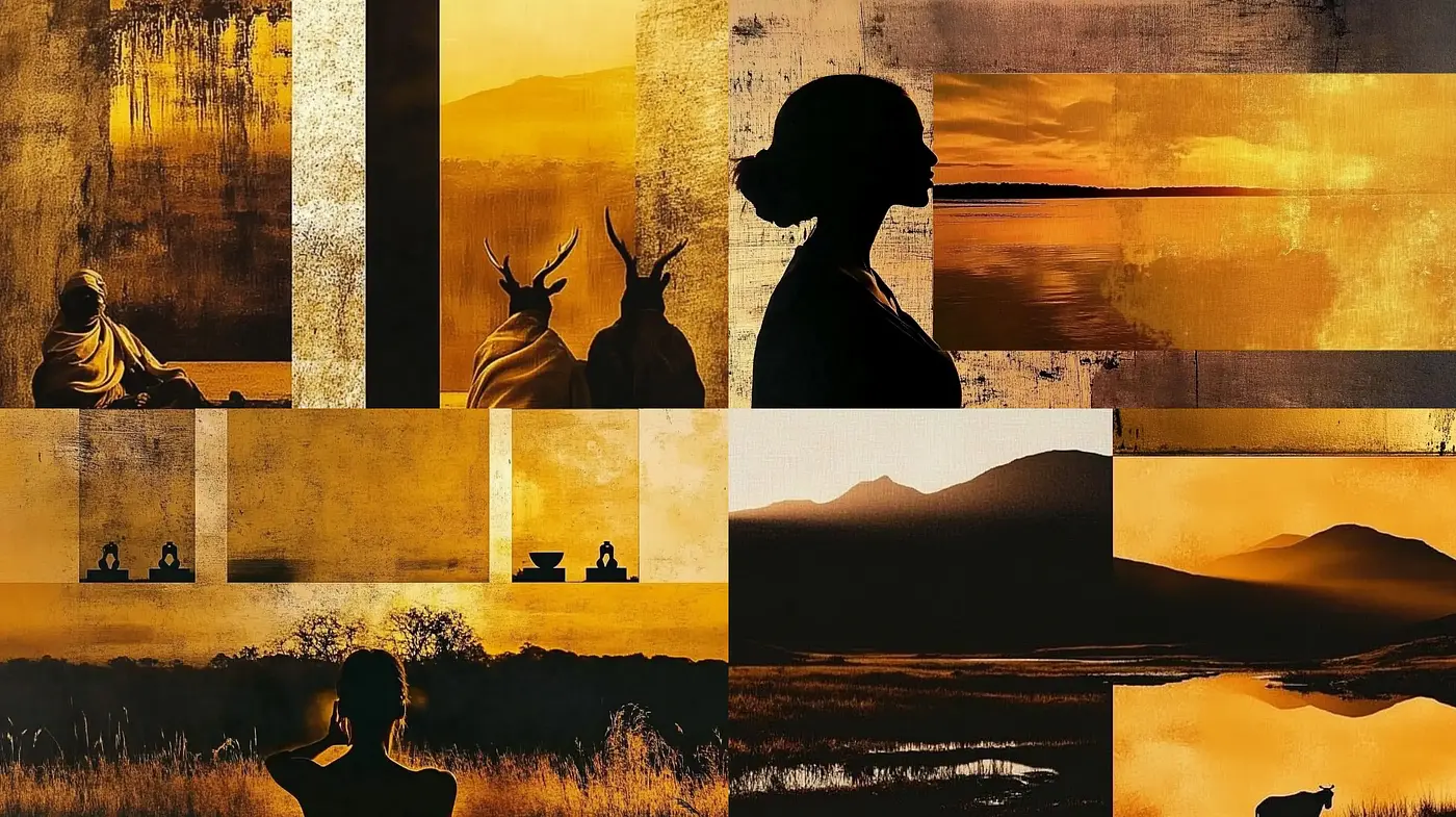 Sunset Silhouettes and Golden Hues: A Study in Warm Monochromatism - Midjourney sref style
